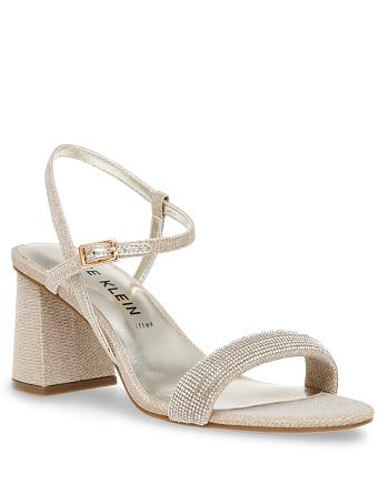 Anne Klein Adaline Dress Sandal Heels Silver / Gold | SAUVO66164