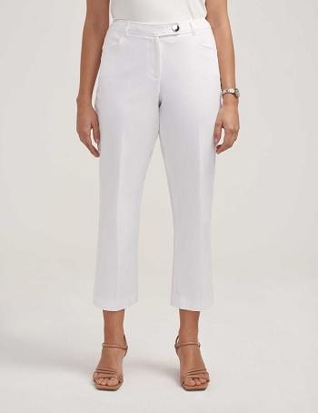 Anne Klein Anne Contour Stretch Bowie Pant Petite White | AUXBR80839