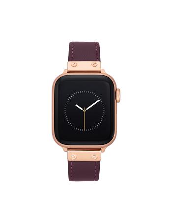 Anne Klein Band for Apple Watch® Leather Purple / black | AUEGJ17887