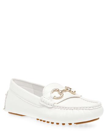 Anne Klein Celeste Moc Flats White | TAUPQ66499