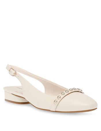 Anne Klein Cena Sling Back Flats White | BAUSD58442