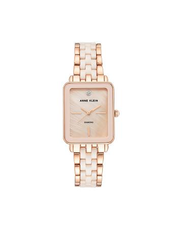 Anne Klein Ceramic Diamond Dial Watch Best Sellers Pink | AUZPD91477