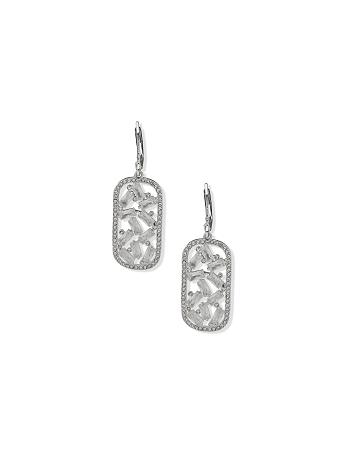 Anne Klein Confetti Drop Pierced Earrings Silver | AUDYB52668