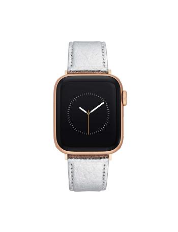 Anne Klein Considered Pineapple Band for Apple Watch® Leather Silver / Rose / Gold | BAUSO43075