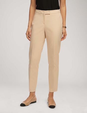 Anne Klein Cotton Double Weave Bowie Pant Bottoms Beige | AUZPD94853