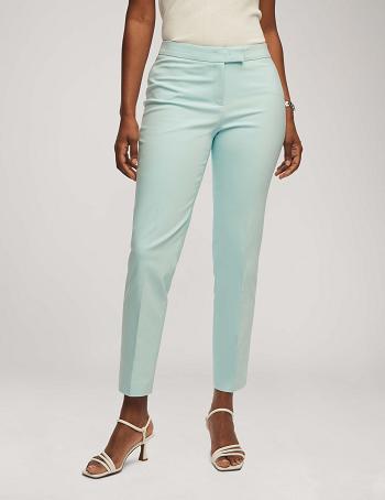 Anne Klein Cotton Double Weave Bowie Pant Bottoms Blue | DAUKV54298