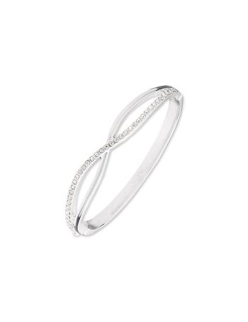 Anne Klein Crisscross Bangle Bracelet Silver | AUQAV61523