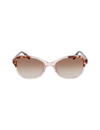 Anne Klein Crystal Oval Sunglasses Narrow Size Pink | PAUQX87578