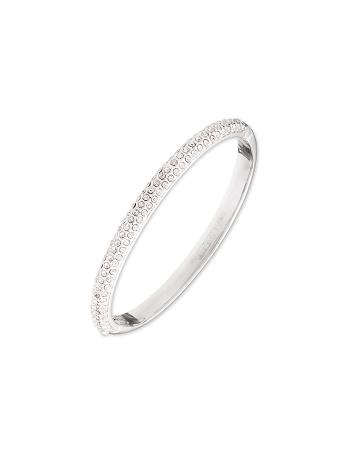 Anne Klein Crystal Pave Bangle Bracelet Silver | LAUSX12248