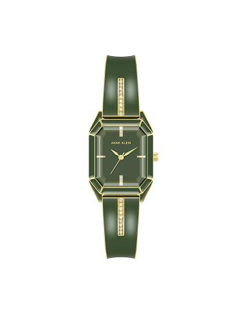 Anne Klein Elegant Bangle Bracelet Watch Metals Green / gold | MAUFT74514