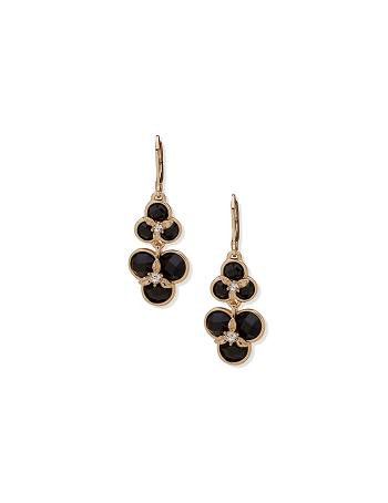 Anne Klein Flower Double Drop Pierced Earrings Gold | QAUUV63237