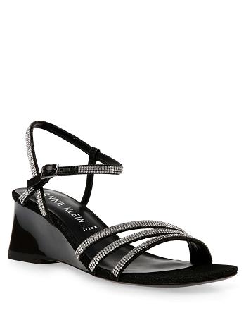 Anne Klein Genie Dresss Wedges Black | AUZPD48598