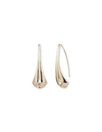 Anne Klein Gold-Tone Folded Earrings Gold | EAUVG22875