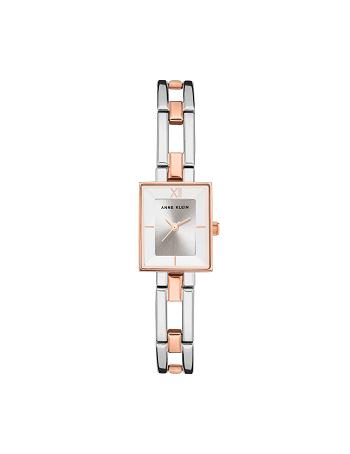 Anne Klein Iconic Rectangular Case Bangle Watch Metals Silver / Rose / Gold | XAUGW19855