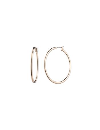 Anne Klein Large Gold-Tone Hoop Earrings Gold | LAUSX65636