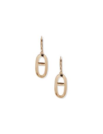 Anne Klein Link Levback Drop Earring Earrings Gold | AUIIZ41011