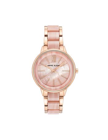 Anne Klein Marbleized Resin Bracelet Watch Metals Pink | ZAUNQ66640