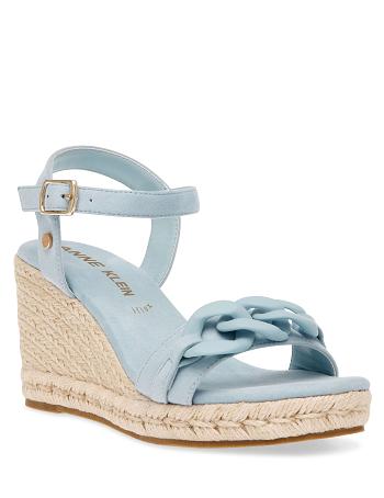 Anne Klein Melluso Dress Wedges Sandals Blue | AUJVR35174