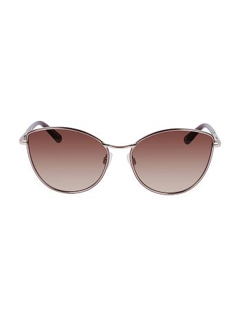 Anne Klein Metal Cat-eye Sunglasses Oversized Rose / Gold | AUEGJ26116