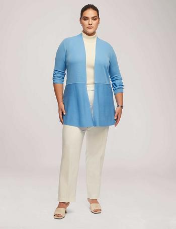 Anne Klein Monterey Cardigan Plus Size Blue | TAUWZ25039