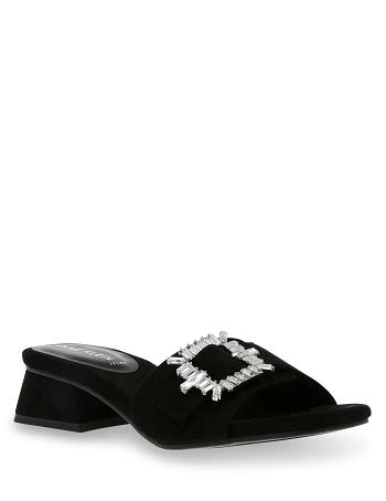 Anne Klein Nolita Dresss Sandals Black | FAUUI52754