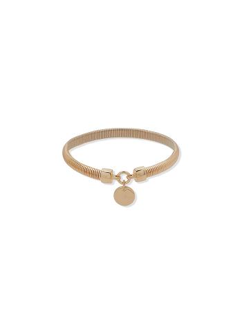 Anne Klein Omega Stretch With Coin Bracelet Gold | ZAUMJ71725