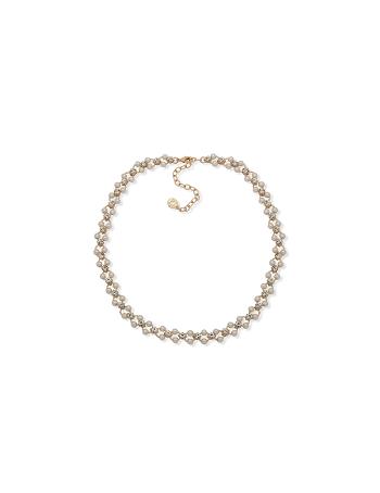 Anne Klein Open Faux Pearl Station Collar Necklace Gold | QAUUV90327