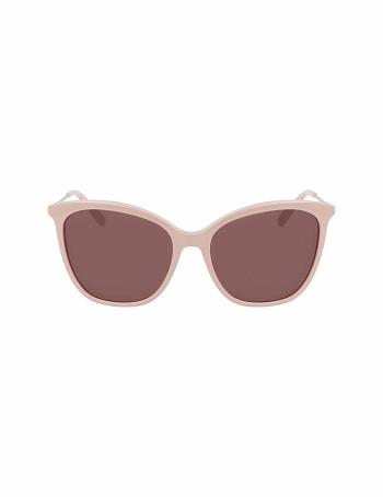 Anne Klein Oversized Sunglasses Square Grey Brown | PAUER30236