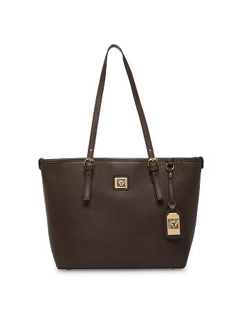 Anne Klein Perfect Lion Logo Tote Bags chocolate | AUNEJ20738