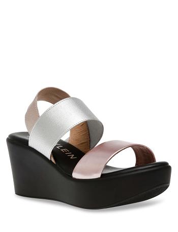 Anne Klein Praga Platforms Sandals Metal / Multicolor | AUXMI62469