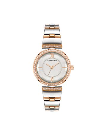 Anne Klein Premium Crystal Bracelet Watch Metals Silver / Rose / Gold | AAUWC57880