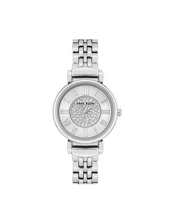 Anne Klein Premium Crystal Dial Watch Metals Silver | YAUVQ38705