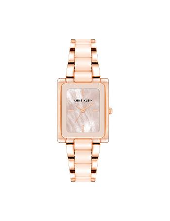 Anne Klein Rectangular Case Bracelet Watch Ceramics Pink | MAUHR76806