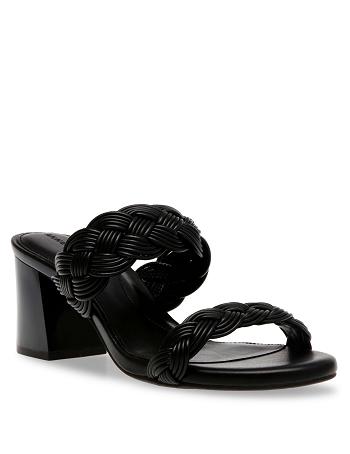 Anne Klein Reggie Dress Sandal Heels Black | PAUER70021