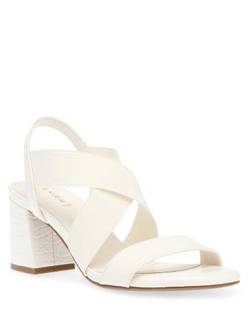 Anne Klein Ressa Dress Sandal Heels White | LAUSX31672