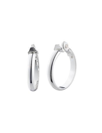 Anne Klein Silver-Tone Hoop Clip Earrings Silver | AUQCS95088