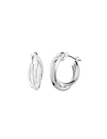 Anne Klein Silver-Tone Multi Hoop Earrings Silver / Multicolor | TAUPQ59889