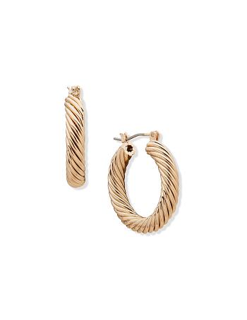 Anne Klein Spiral Hoop Earrings Gold | XAUBH45748