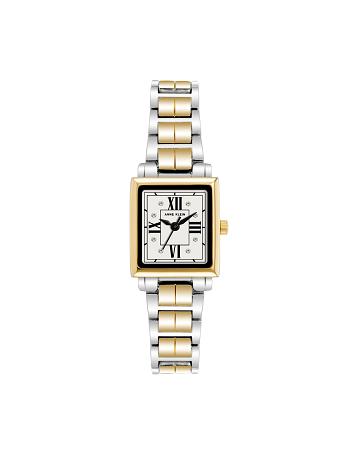 Anne Klein Square Case Two-Tone Bracelet Watch Metals Silver / Gold | AUNZX93529