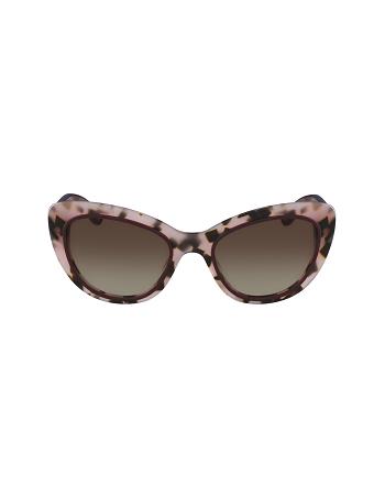 Anne Klein Tortoise Two-Tone Cat-eye Sunglasses Narrow Size Pink | AUIIZ67427