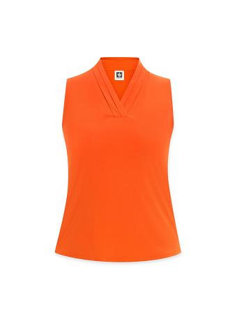 Anne Klein Triple Pleat Top- Clearance Plus Size orange | AUJZR48081