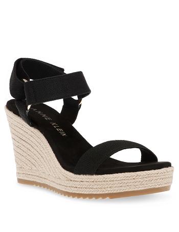 Anne Klein Wren Wedges Black | EAUHC57619