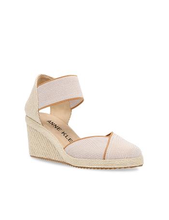 Anne Klein Zoey Round Toe Espadrilles Wedges Beige | UAUTG47840