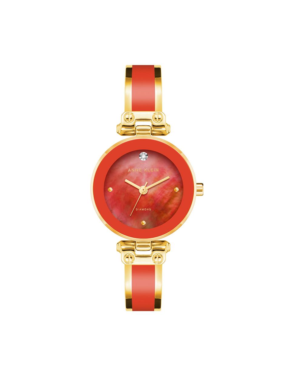 Anne Klein Accent Bangle Watch Diamond Red / Gold | AUQAV78894