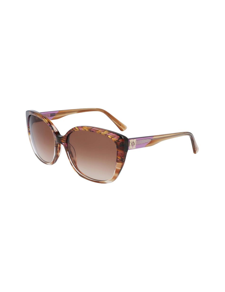 Anne Klein Animal Horn Sunglasses Square Purple | AUDFL80857