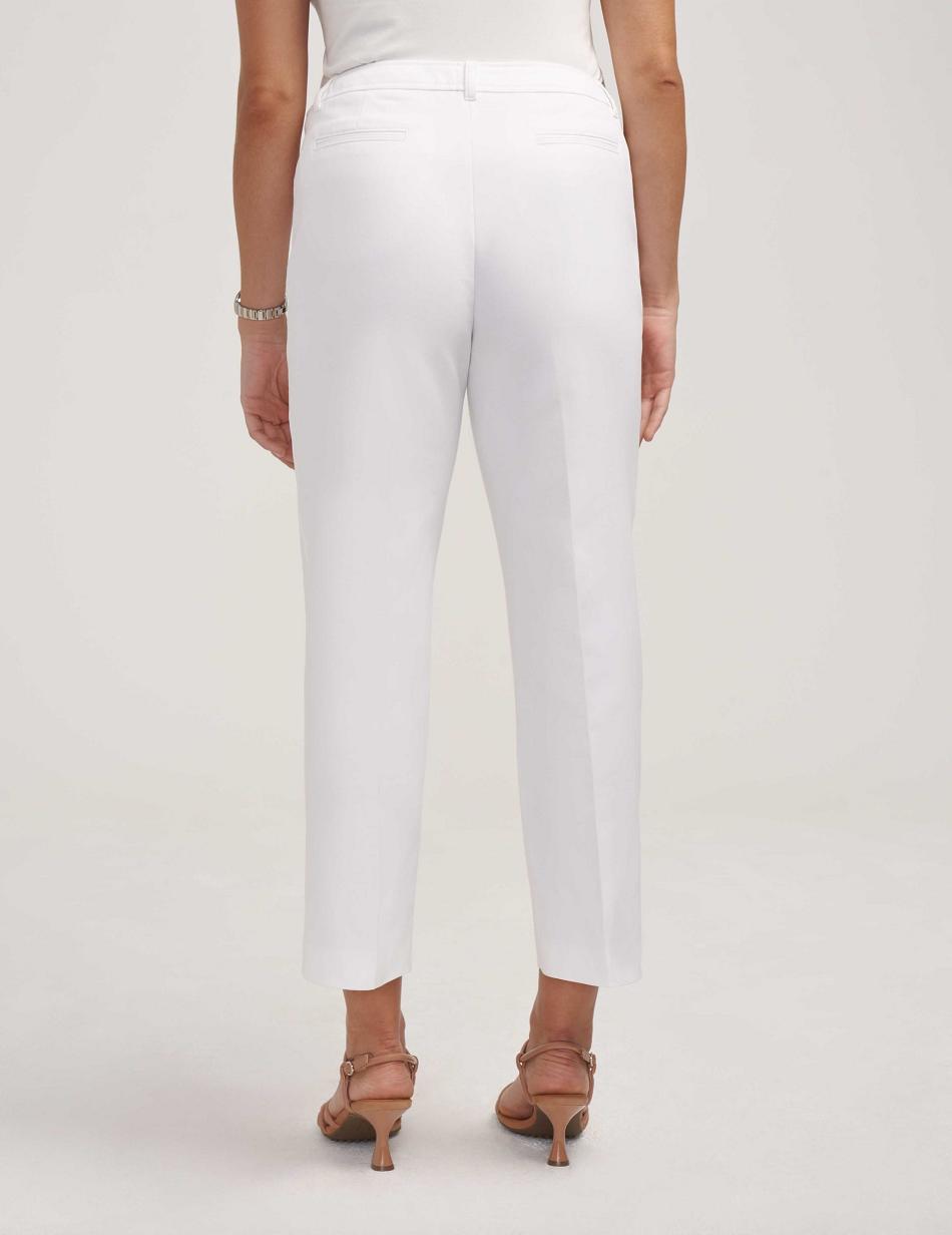 Anne Klein Anne Contour Stretch Bowie Pant Petite White | AUXBR80839