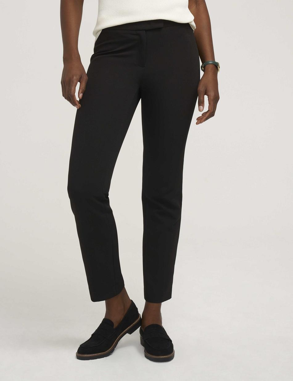 Anne Klein Anne Contour Stretch Bowie Pant Petite Black | MAUFT52255