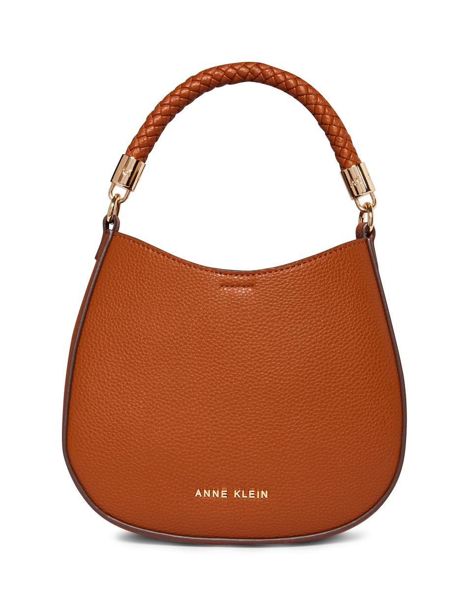 Anne Klein Braided Handle Hobo Crossbody Bags orange | FAUUI24737