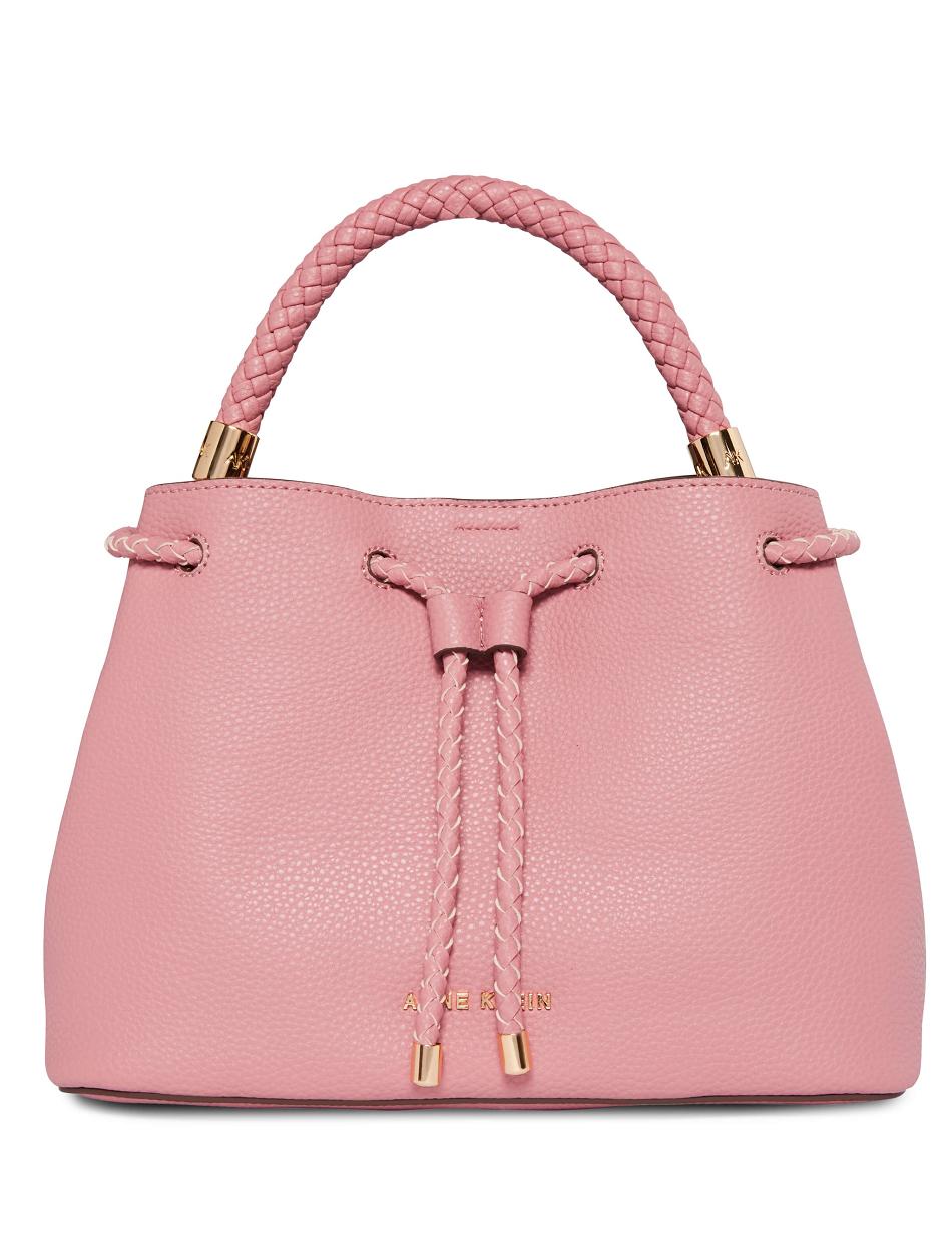 Anne Klein Braided Handle Satchels Pink | AUIIZ41489