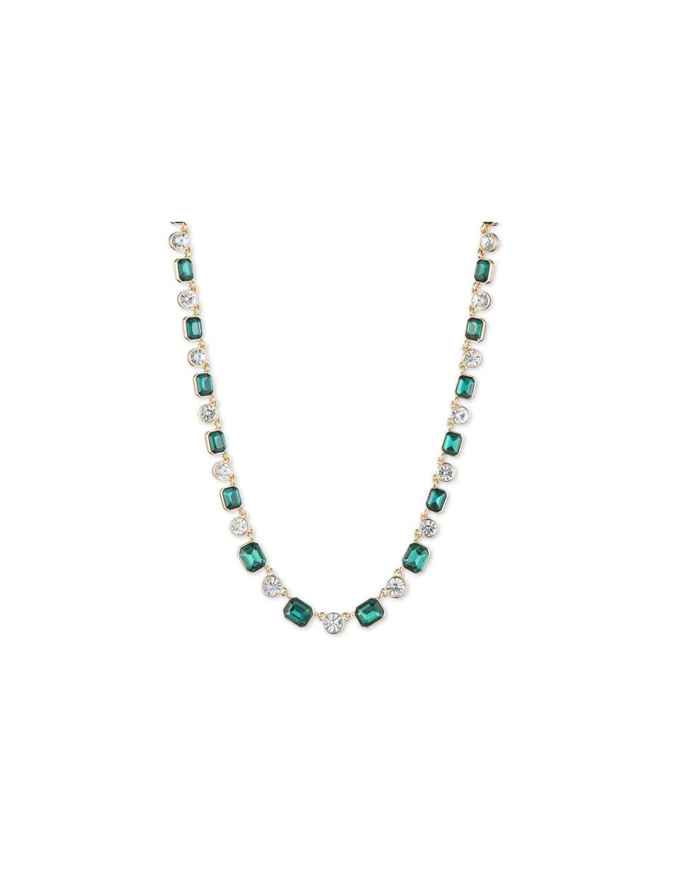 Anne Klein Bright Emerald Collar Necklace Turquoise / Gold | EAUHC33665